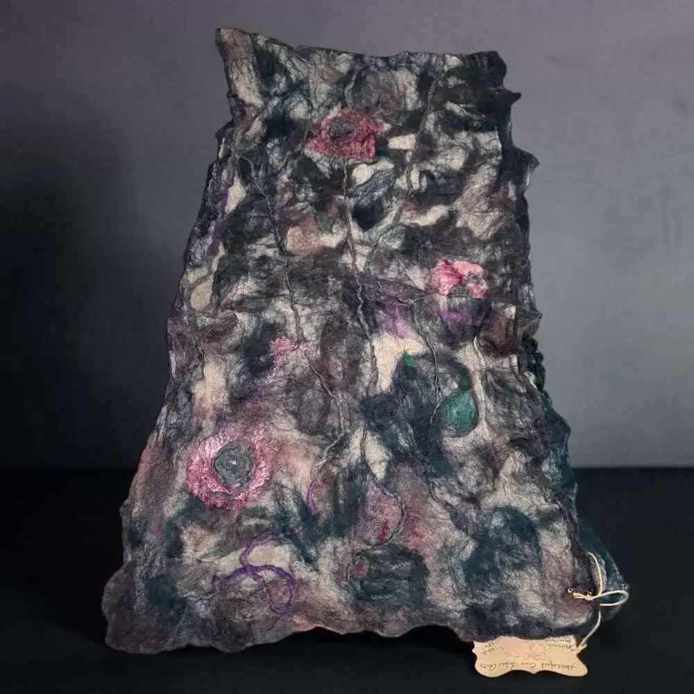 Graceful Ewe Fiber Arts Handmade Felted Wool Art Scarf